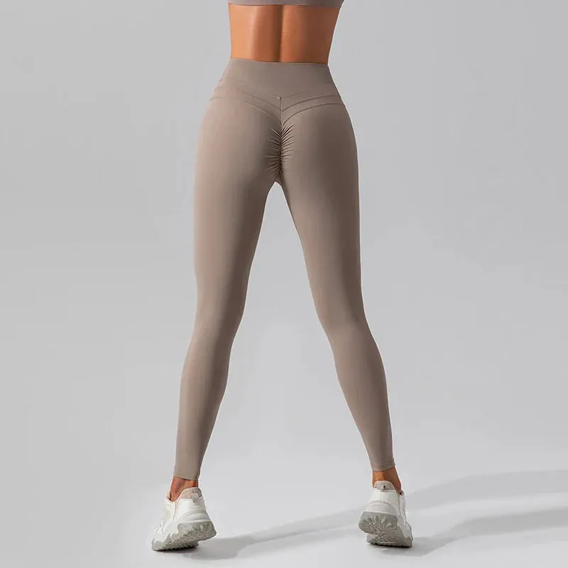 Hearuisavy Women Fitness Workout Push Up Yoga Pants High Waist Tights Female Sports Leggings