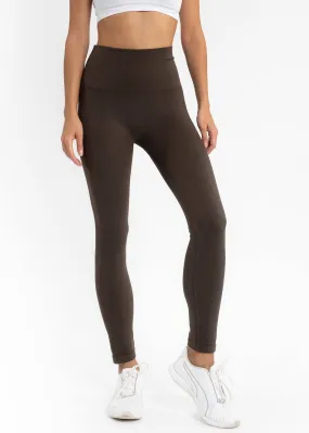 High Waist Crossover Leggings: OLIVE DENIM