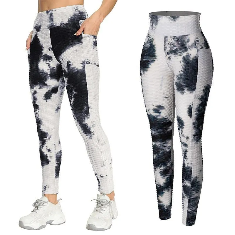 High Waist Tie Dye Seamless Workout Leggings