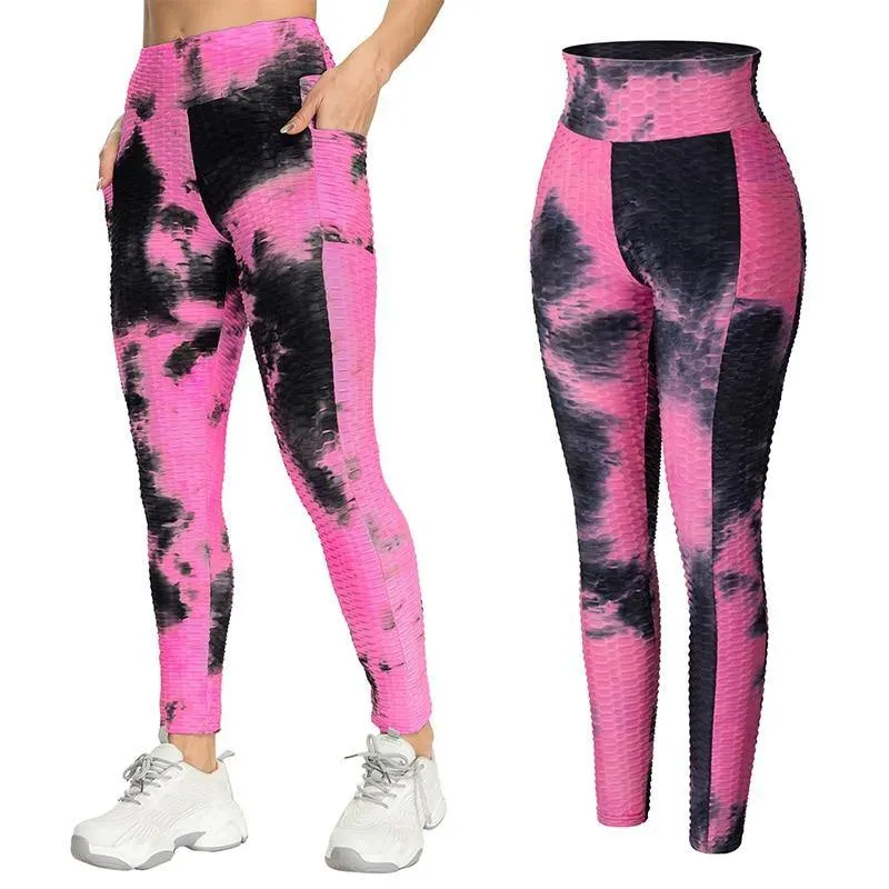 High Waist Tie Dye Seamless Workout Leggings