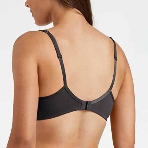 Jockey 1722 Women's Wirefree Non Padded Super Combed Cotton Elastane Stretch Medium Coverage Everyday Bra with Concealed Shaper Panel and Adjustable Straps_Black_34B