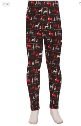 KIDS Buttery Soft Reindeer Leggings