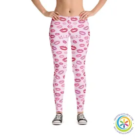 Kissing Lips Full Length Leggings