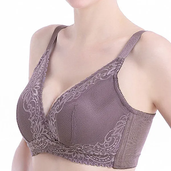Lace Cup-full Soft Jacquard Wireless Bras