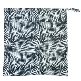 Large Wet Bag (Black & White Palm)