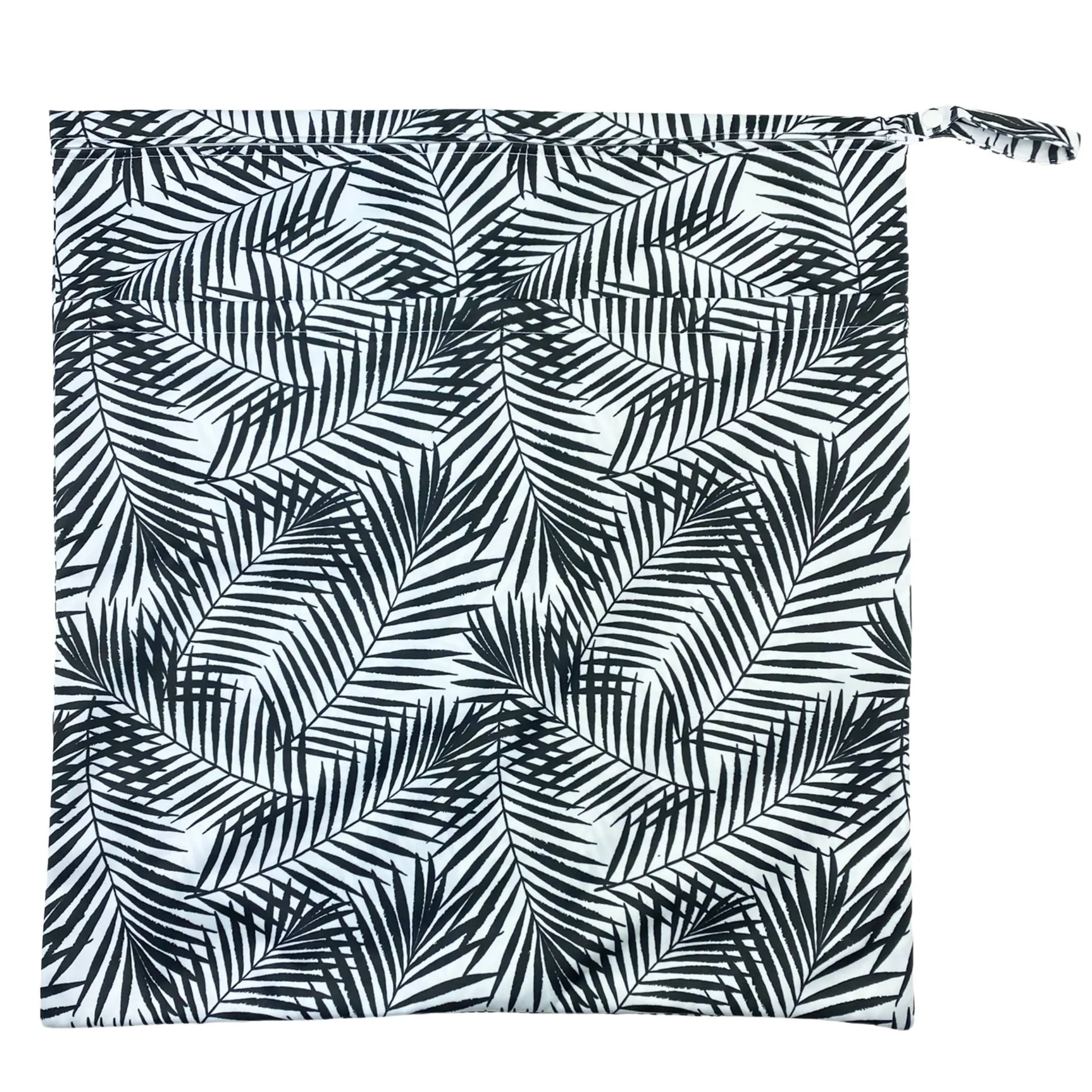Large Wet Bag (Black & White Palm)