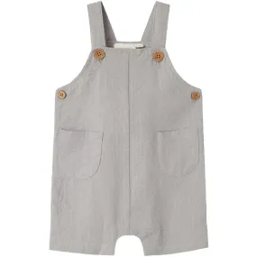 Lil'Atelier Limestone Homan Loose Overall Shorts