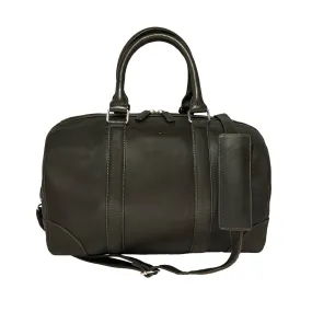MANDAVA Genuine Leather Unisex Travel Duffel Bag, Shoulder Weekender Overnight Luggage Bag (Green)