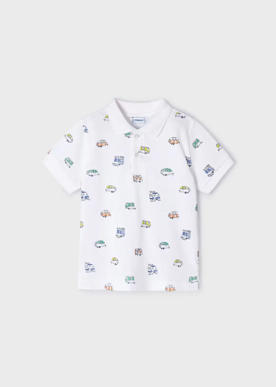 Mayoral Boys Printed Polo Shirt 3107 Caravan