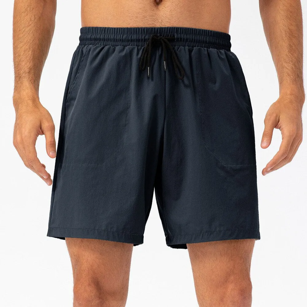 Men Skiny Fabric Quick Dry Fitness Shorts