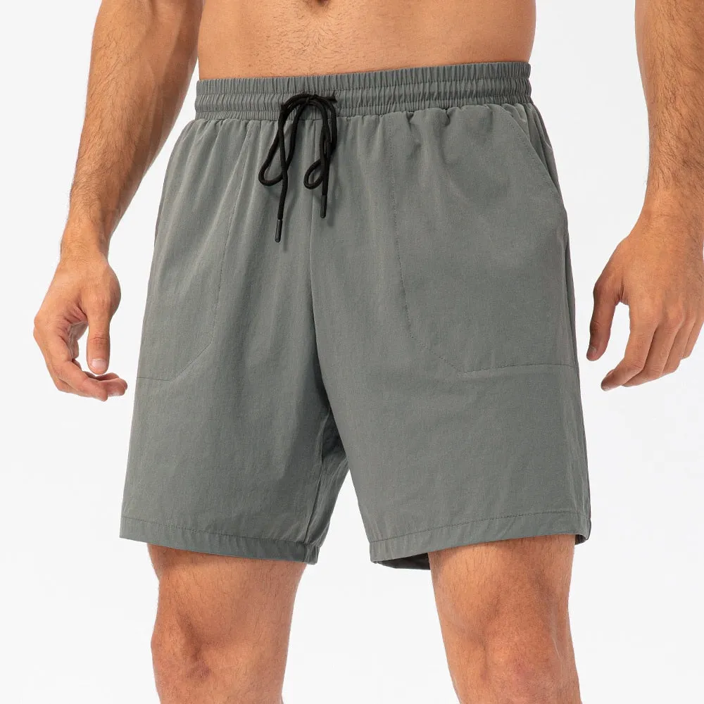 Men Skiny Fabric Quick Dry Fitness Shorts