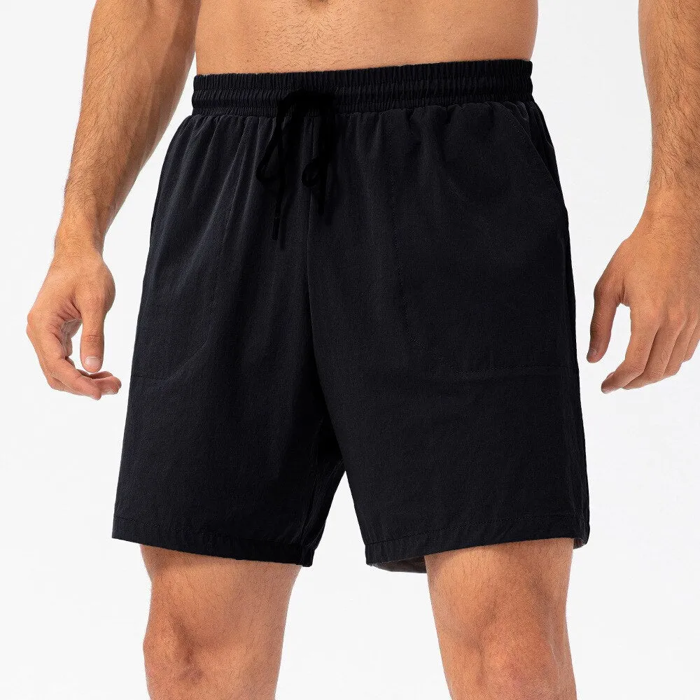 Men Skiny Fabric Quick Dry Fitness Shorts