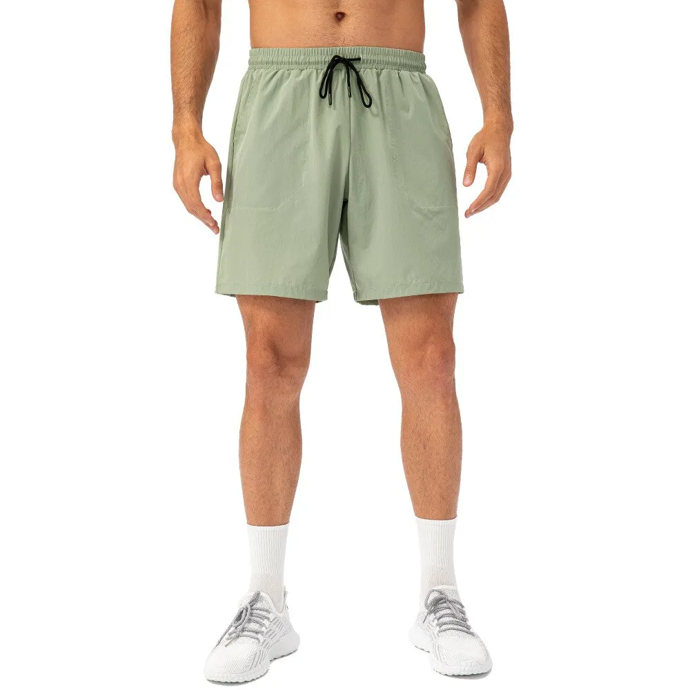 Men Skiny Fabric Quick Dry Fitness Shorts