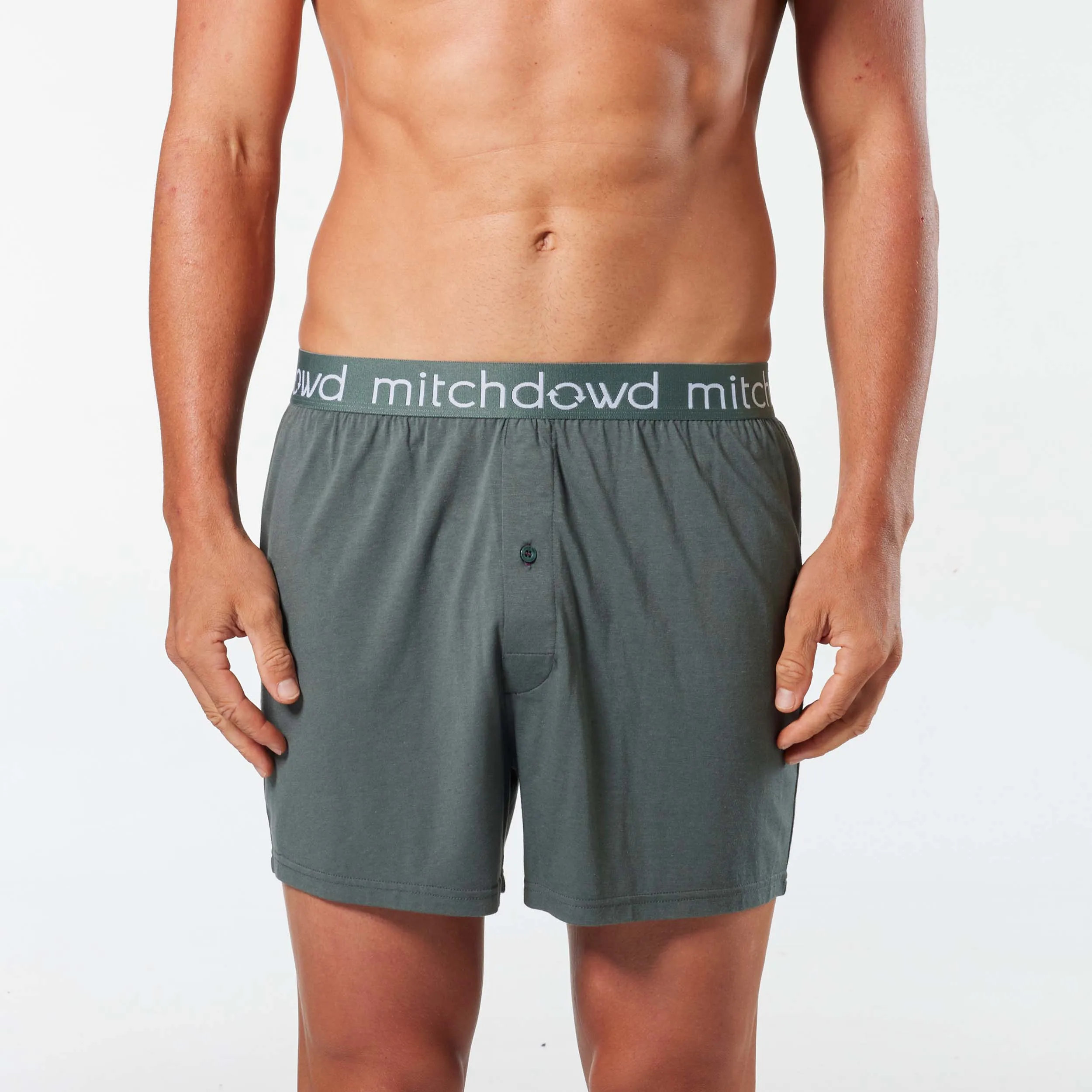Men's Bamboo Loose Knit Boxer Shorts - Forest