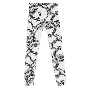 Men's Gym Leggings, Wrestling Tights, Gifts for Him, Yoga Leggings, Rave Pants, Festival Tights, Black, White