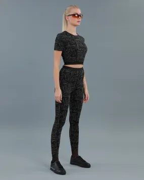 Monogram Printed Leggings