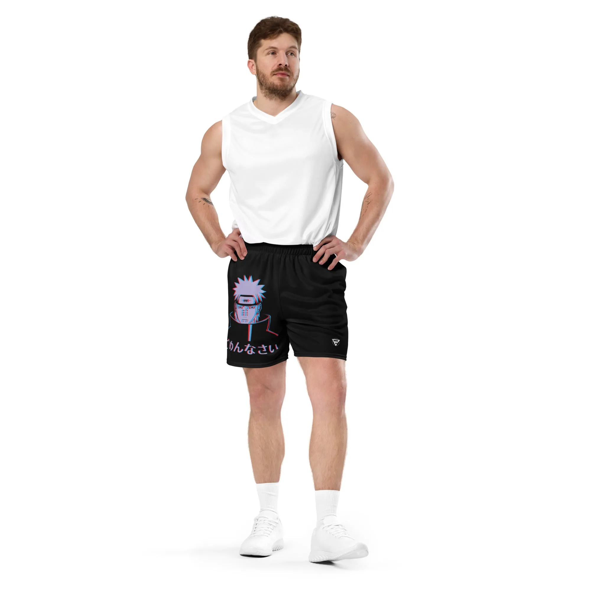Naru glich effect Unisex mesh shorts