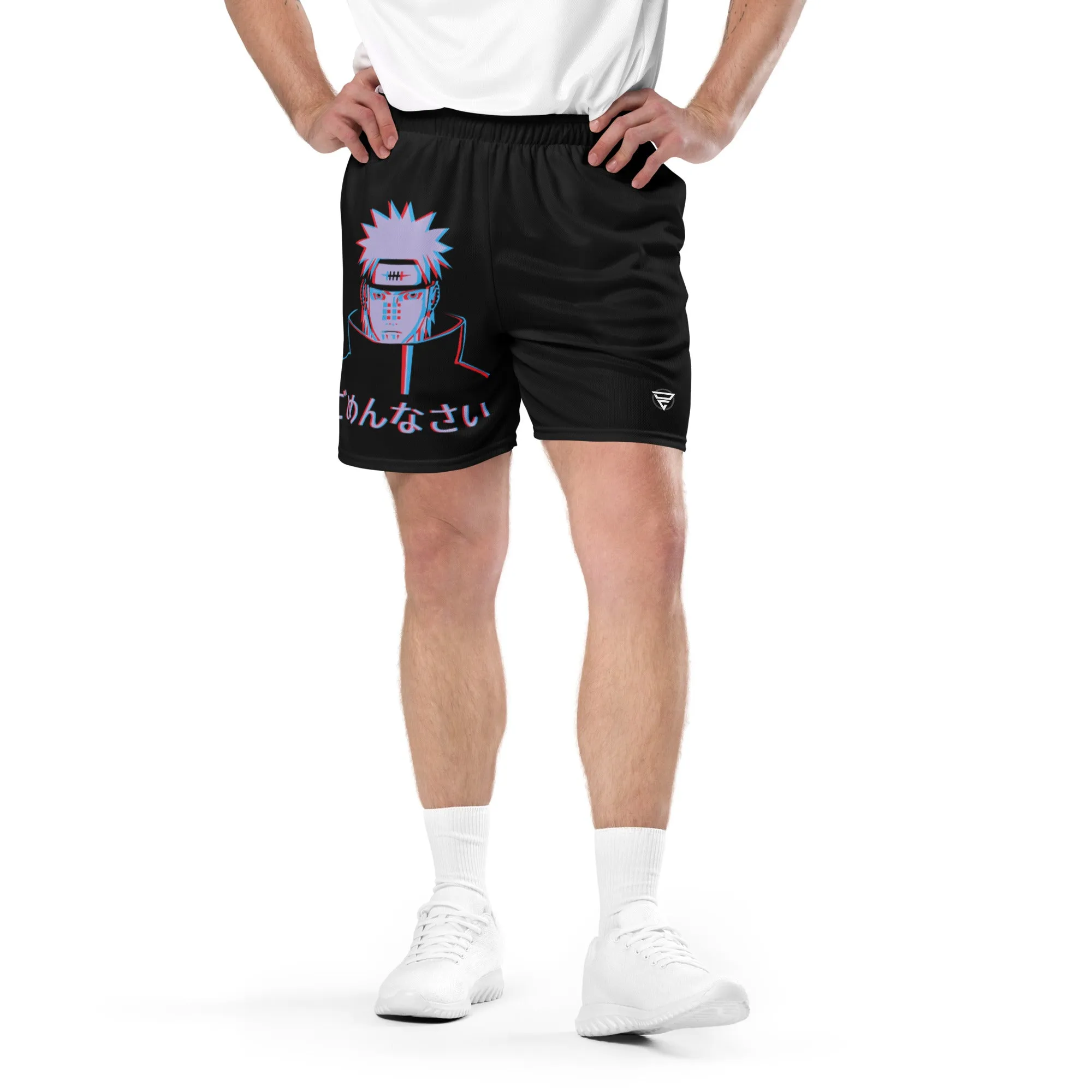 Naru glich effect Unisex mesh shorts