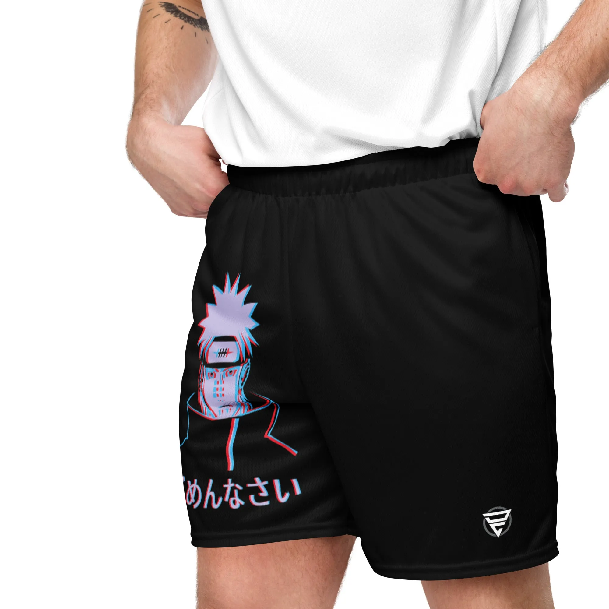 Naru glich effect Unisex mesh shorts