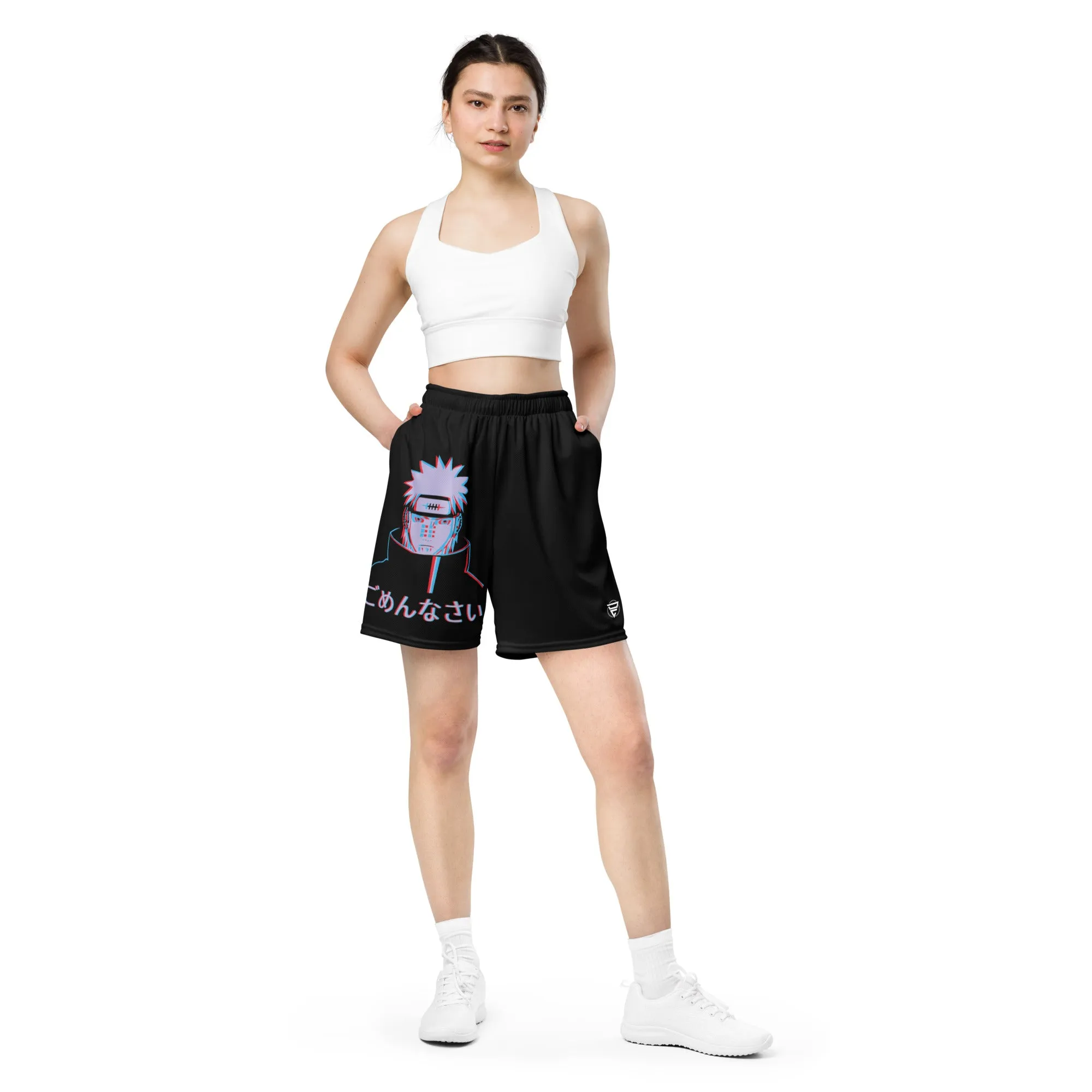 Naru glich effect Unisex mesh shorts