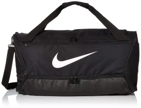 Nike Brasilia Training Medium Duffle Bag, Durable Nike Duffle Bag for Women & Men with Adjustable Strap, Black/Black/White