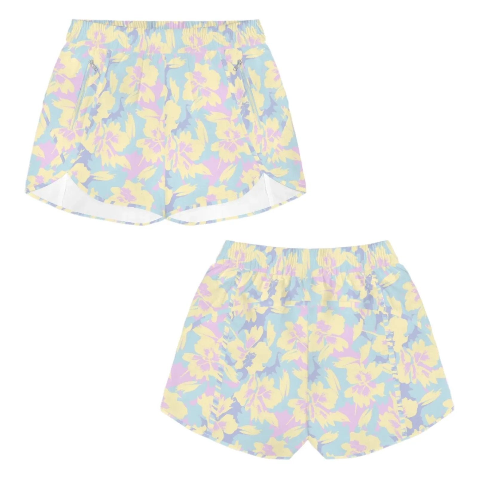 Pastel Washed Blooms Swim Shorts 3" Board Shorts