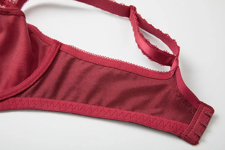 Plus size underwired non-padded lace bras 02 (Size 36/80 - 44/100, C - H)