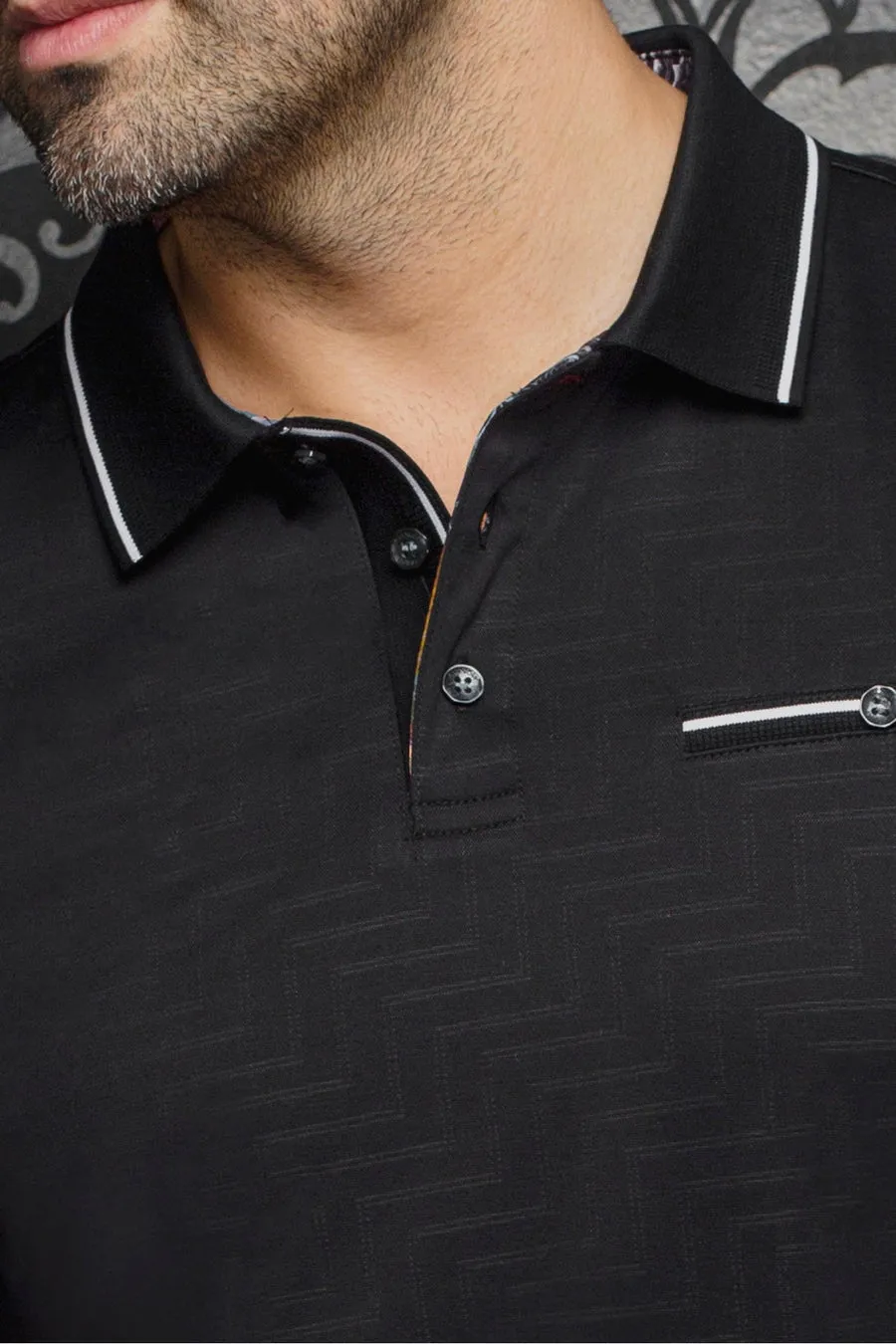 Polo Fioravante Black  [Size 3XL]