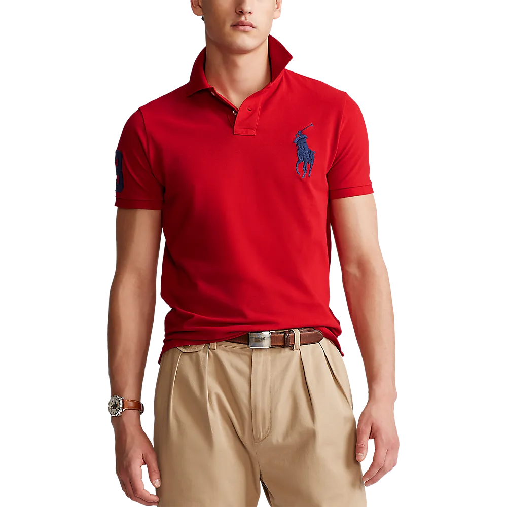 Polo Ralph Lauren Men’s Short Sleeve Big Pony Mesh Polo – Custom Slim