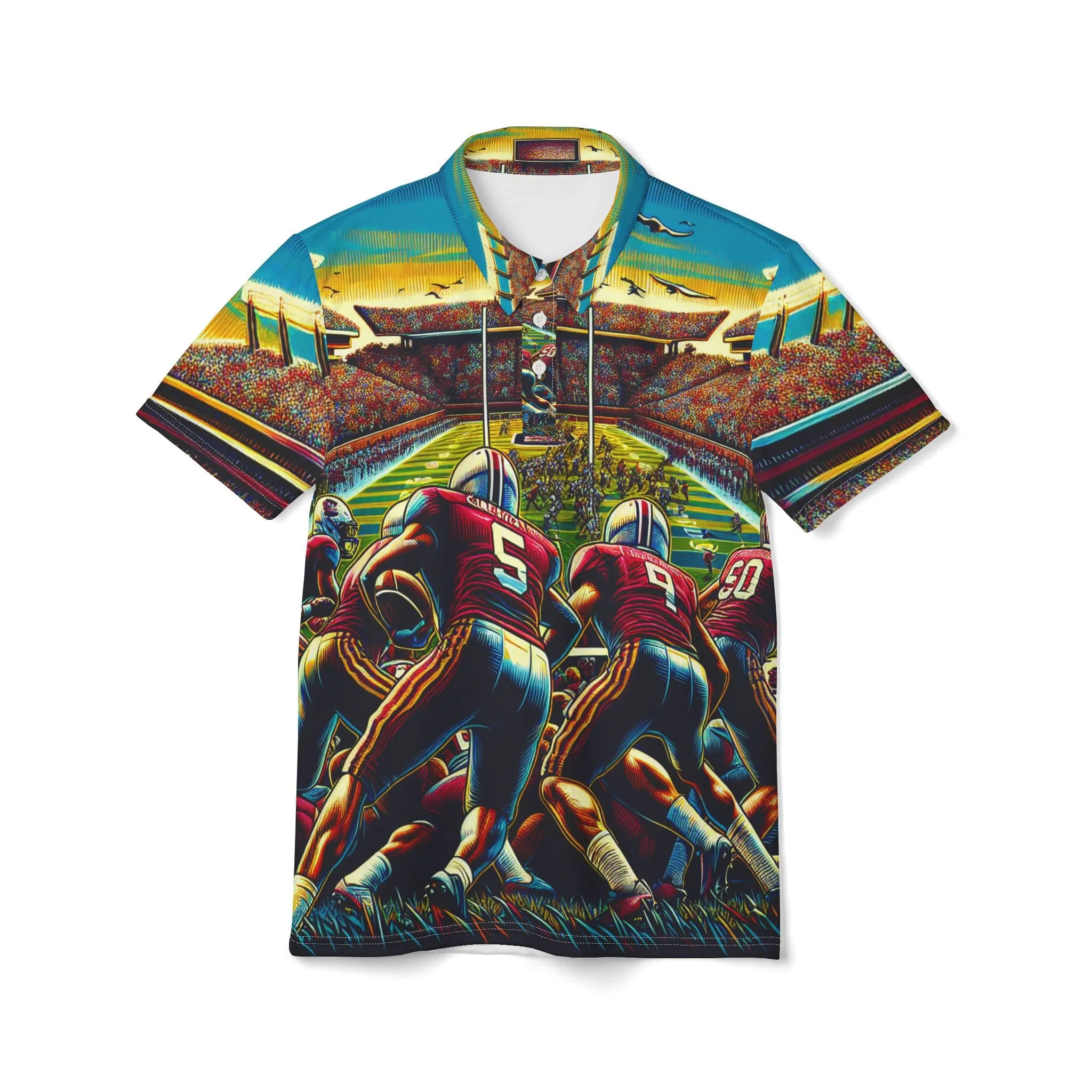 Polo Shirt - Vintage Sports Inspired Unisex Polo Shirt - Sample Gamecocks Football