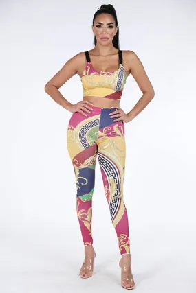 Printed Top & Leggings Set