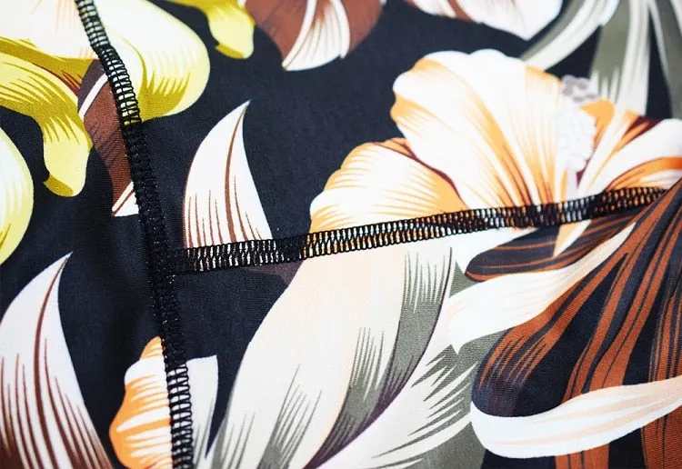 Printed Tropical Fitness Yoga Set