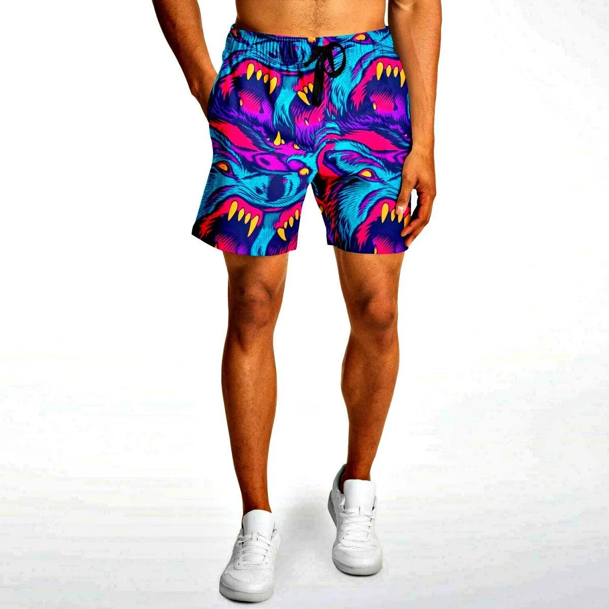 Psychedelic Wolves Athletic Shorts