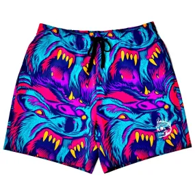 Psychedelic Wolves Athletic Shorts