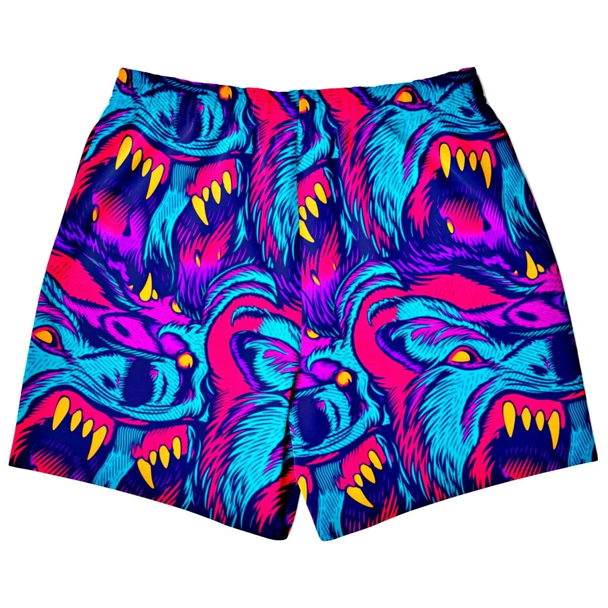 Psychedelic Wolves Athletic Shorts