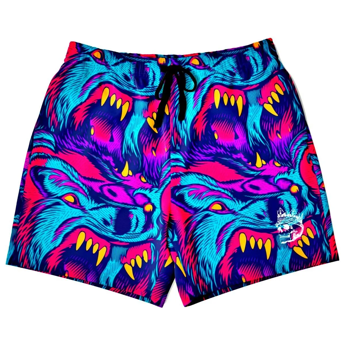 Psychedelic Wolves Athletic Shorts