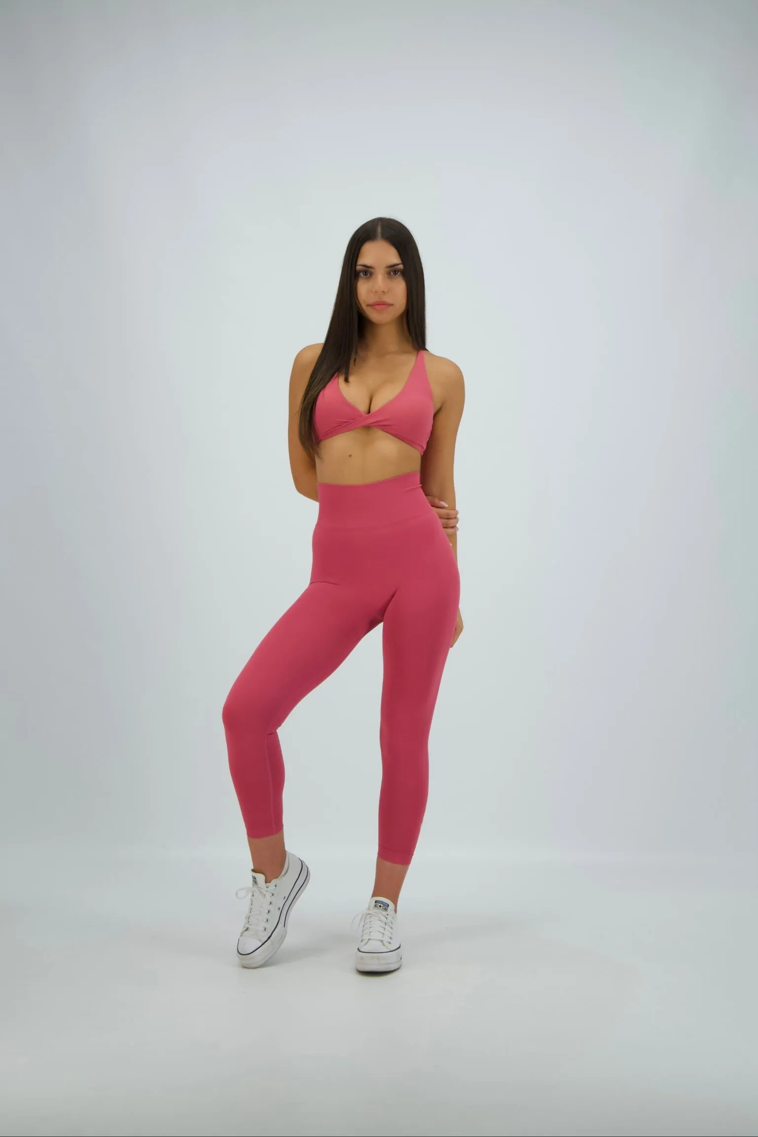 RASPBERRY SEAMLESS SCRUNCH LEGGINGS