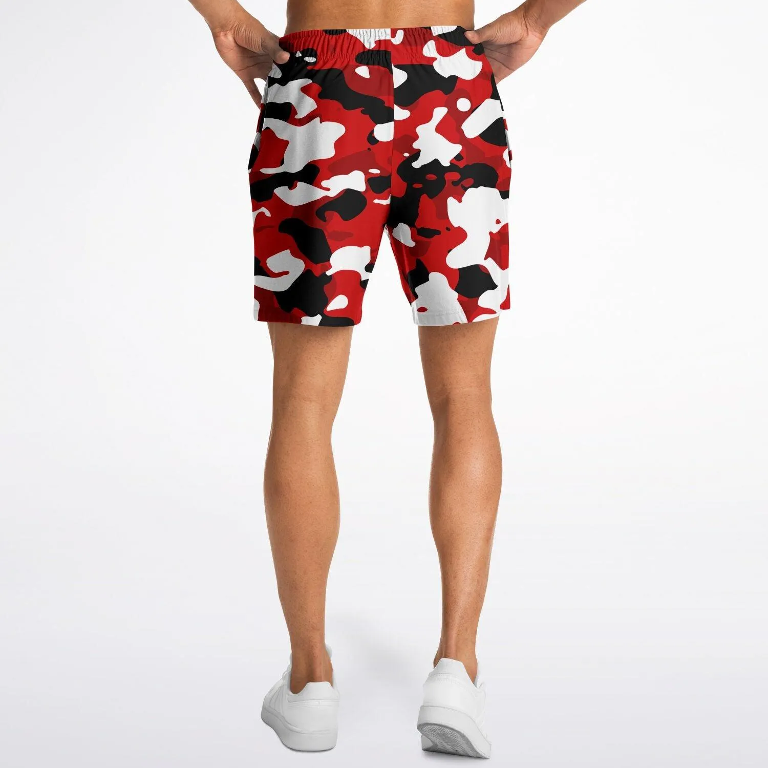 Red Camouflage Athletic Shorts
