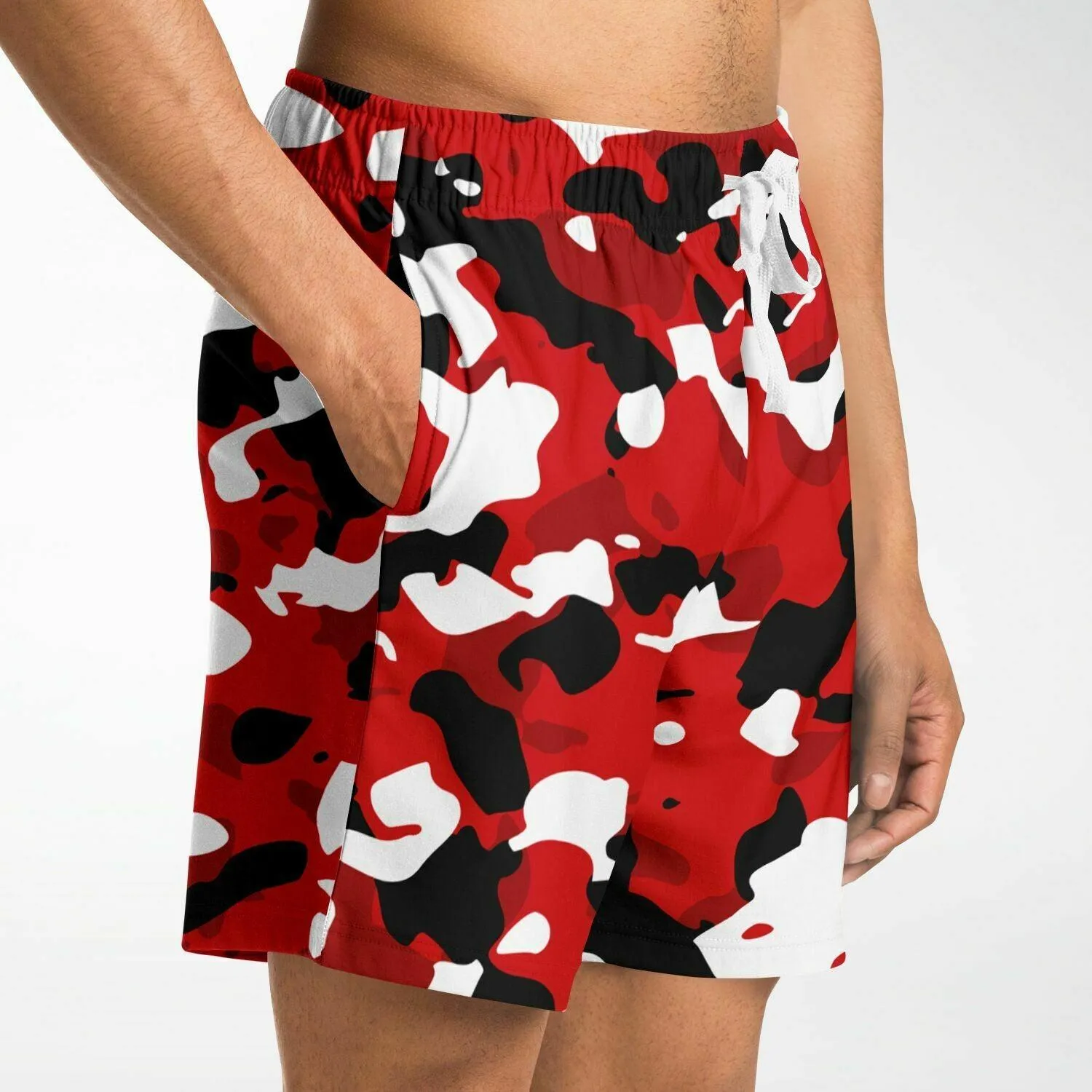 Red Camouflage Athletic Shorts