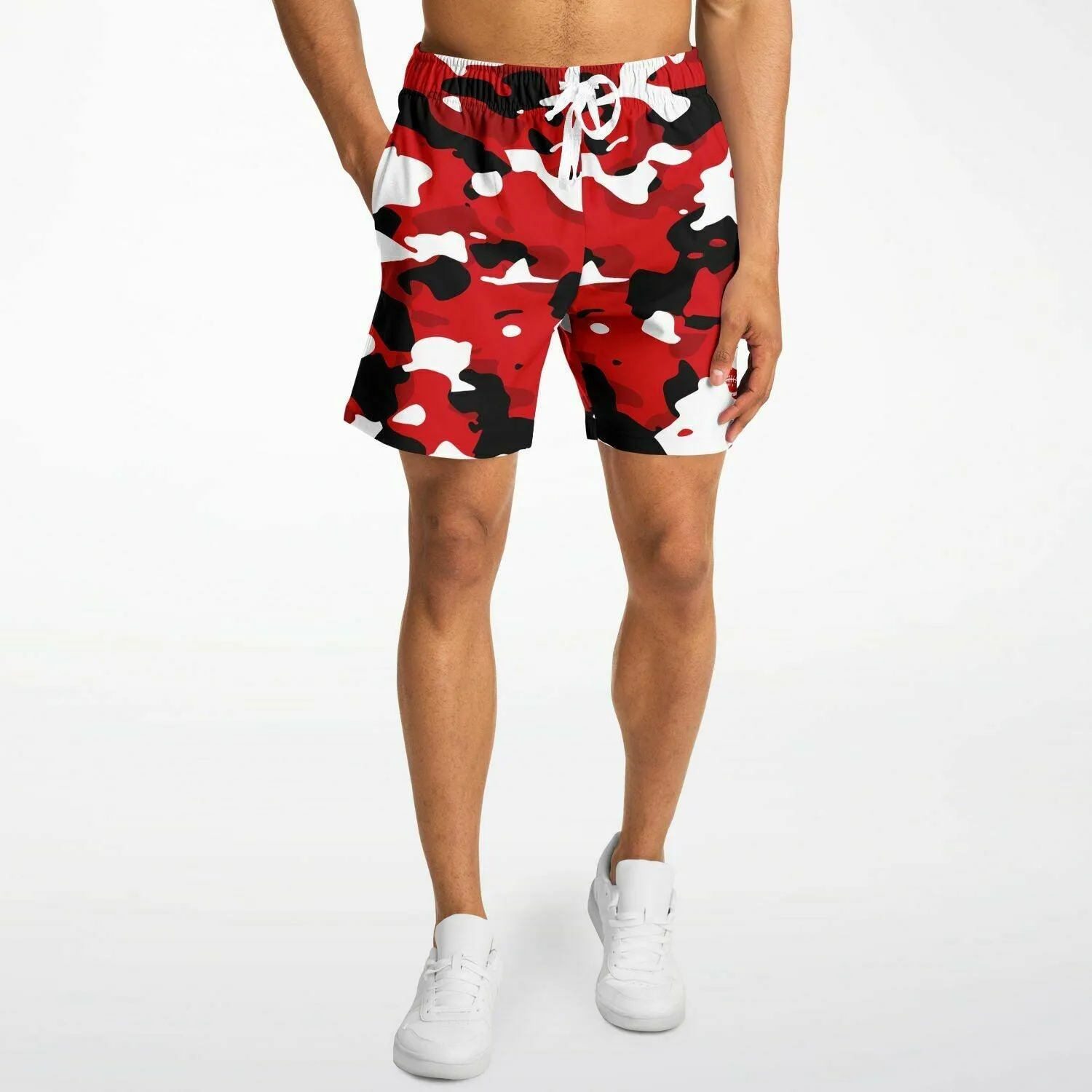 Red Camouflage Athletic Shorts
