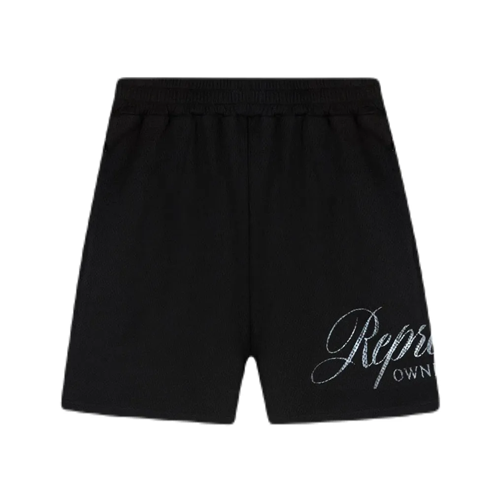 Represent Owners Club Script Mesh Shorts