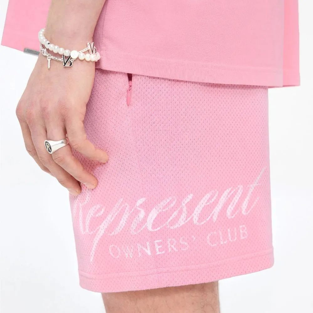 Represent Owners Club Script Mesh Shorts