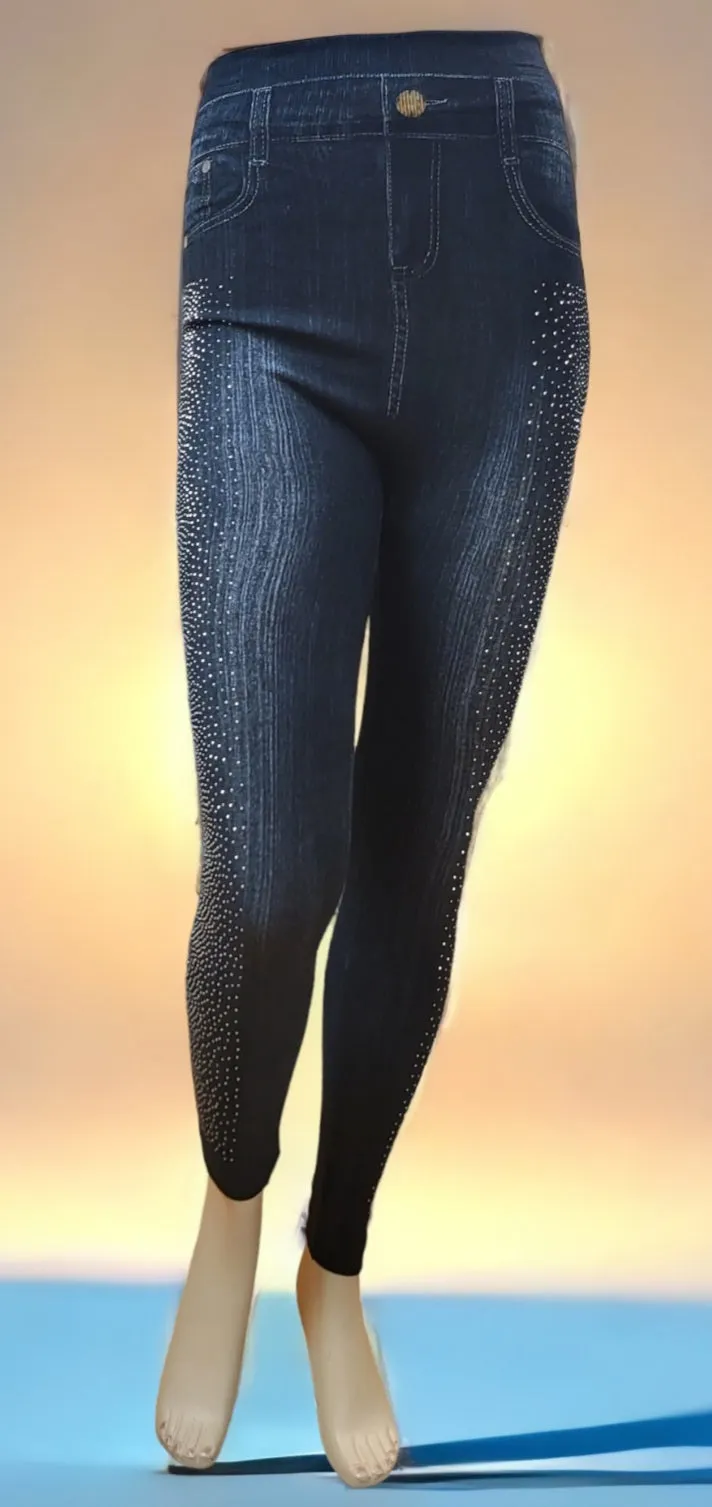 Rhinestone Accent Leggings