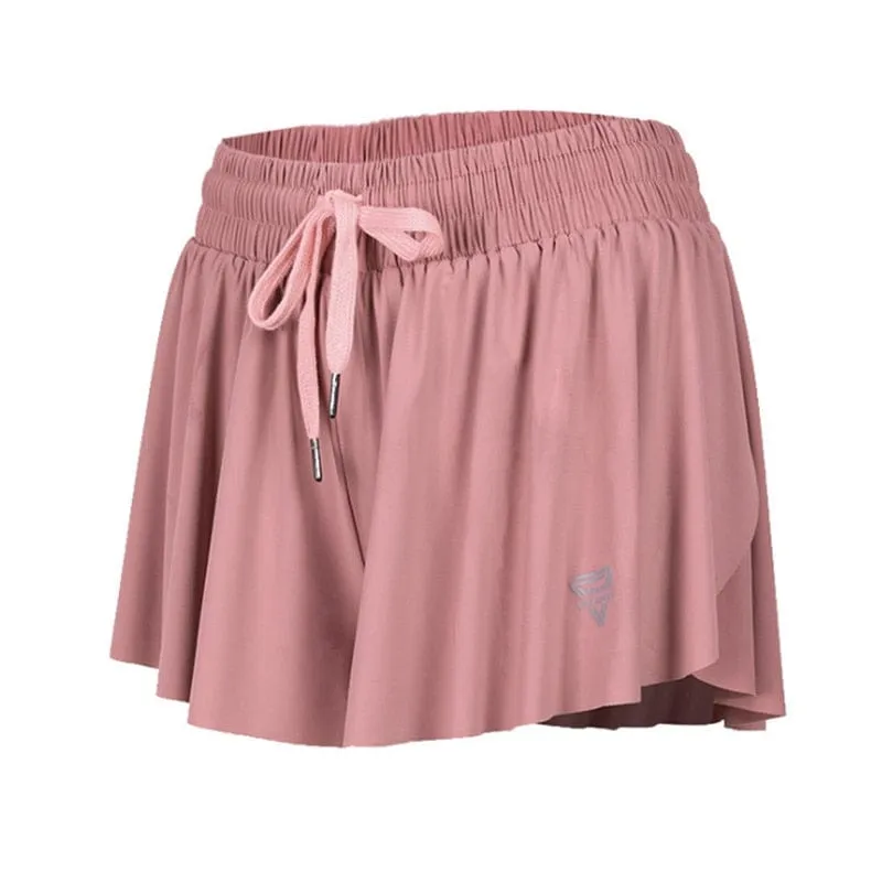 Running Shorts Women 2 In 1 Quick-Dry Shorts Gym Shorts Breathable Yoga Shorts