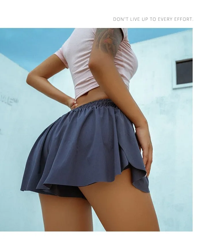 Running Shorts Women 2 In 1 Quick-Dry Shorts Gym Shorts Breathable Yoga Shorts