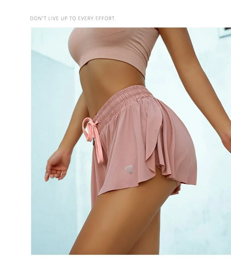 Running Shorts Women 2 In 1 Quick-Dry Shorts Gym Shorts Breathable Yoga Shorts