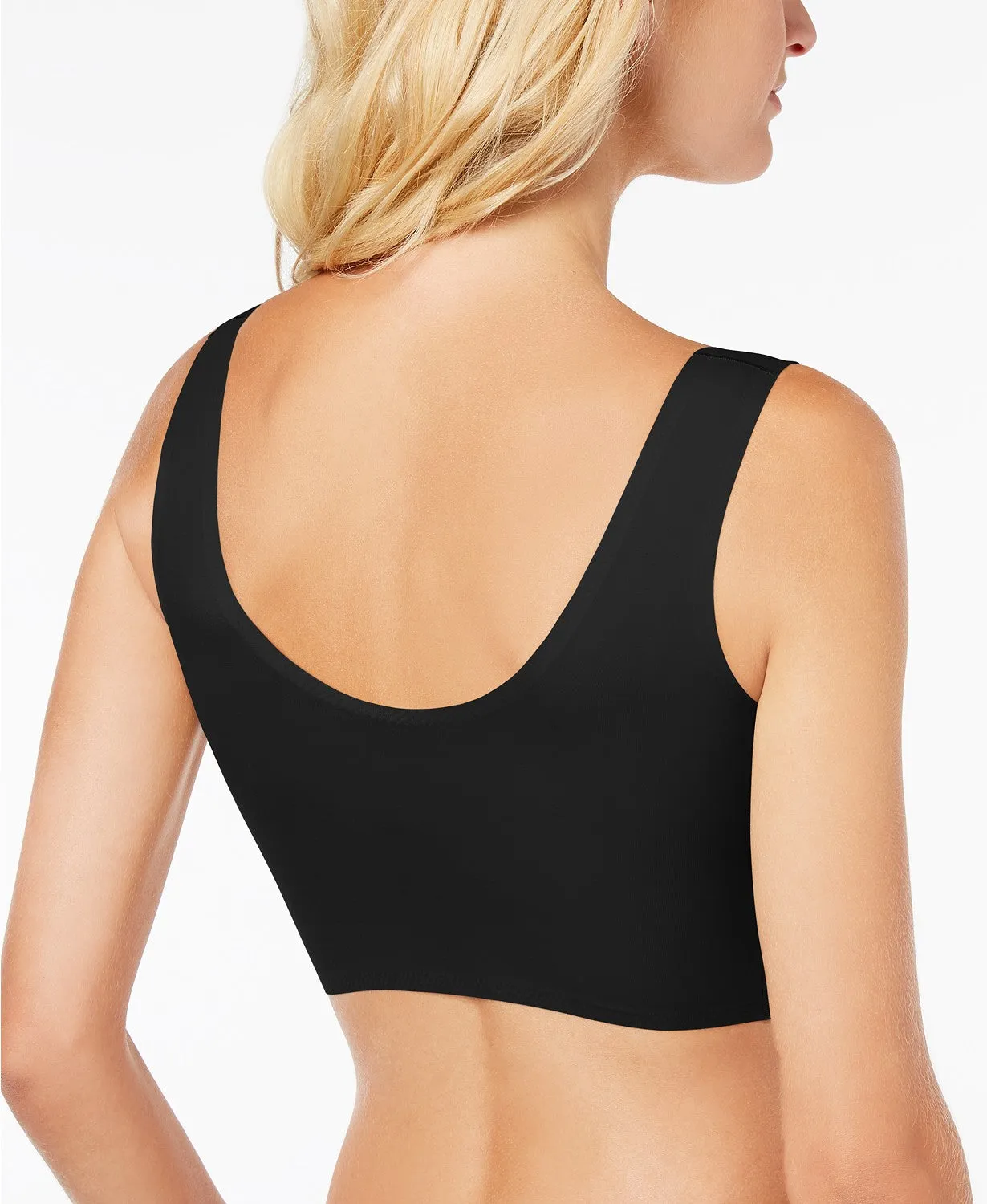 SCOOP NECK Invisibles Comfort Lightly Lined Bralette in Black