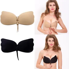 Seamless Adhesive Bra Invisible Silicone Backless Bra Strapless Push Up Bra Sexy Lingerie Fly Bra