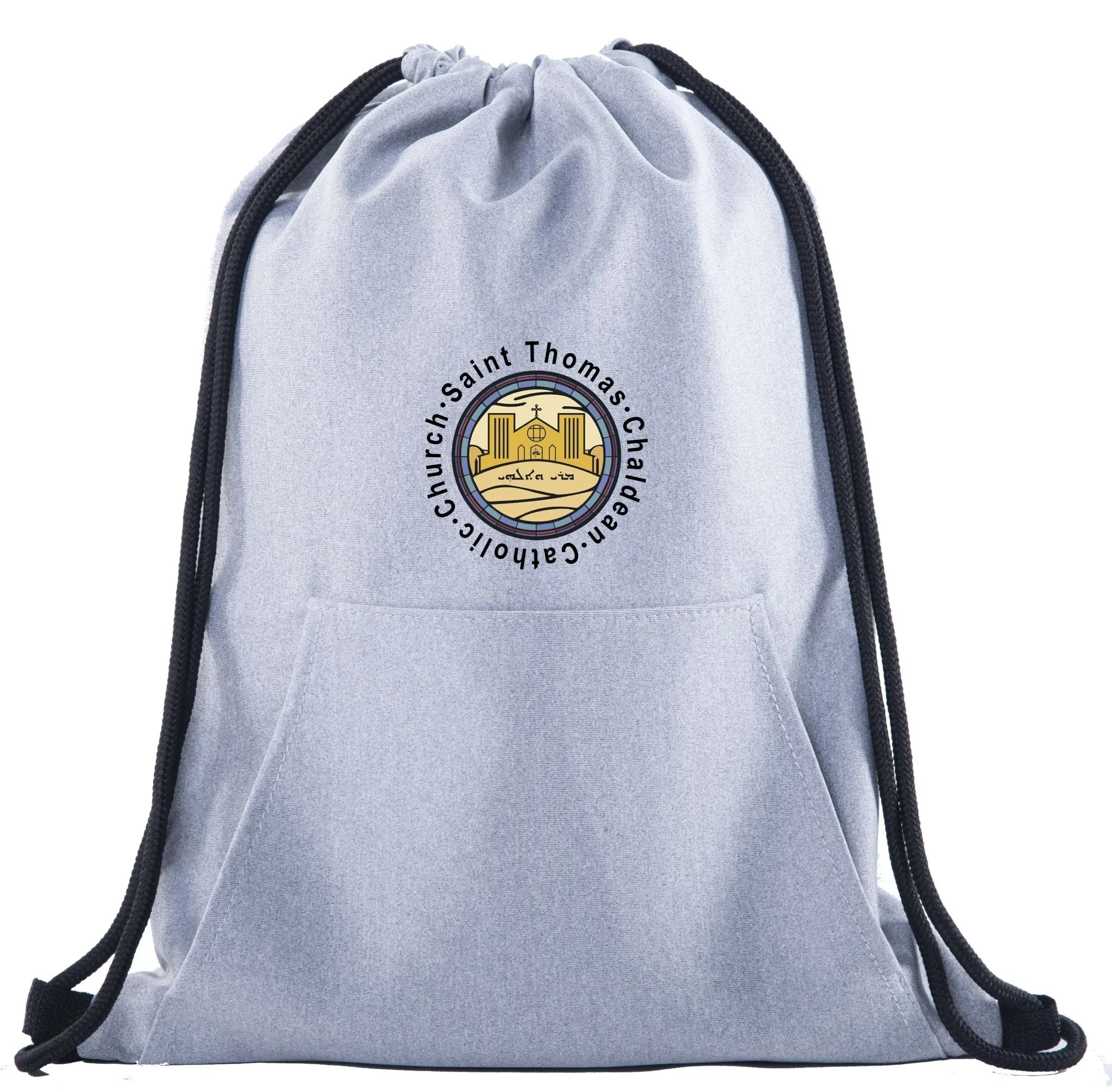 St. Thomas Catholic Church Drawstring Bag w/ Pocket Printed