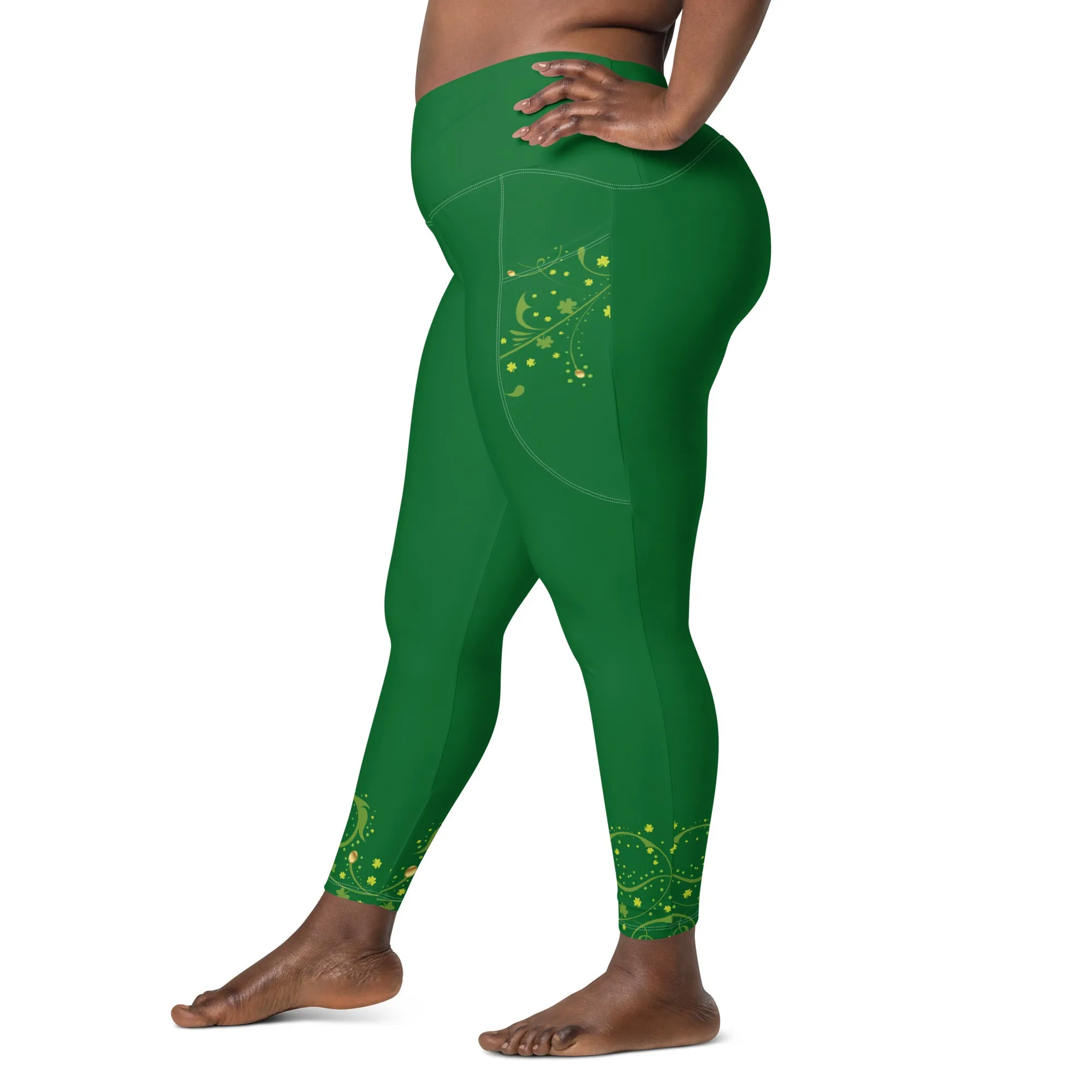 Stylish Athletic Crossover Leggings with Pockets, lioness-love